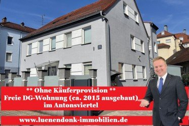 Hauptbild Freie DG-Wohnung ca. 2015 ausgebaut mit Garten-/Terrassenanteil im Antonsviertel