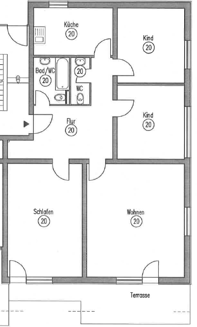 Grundriss Erdgeschosswohnung M�nchen