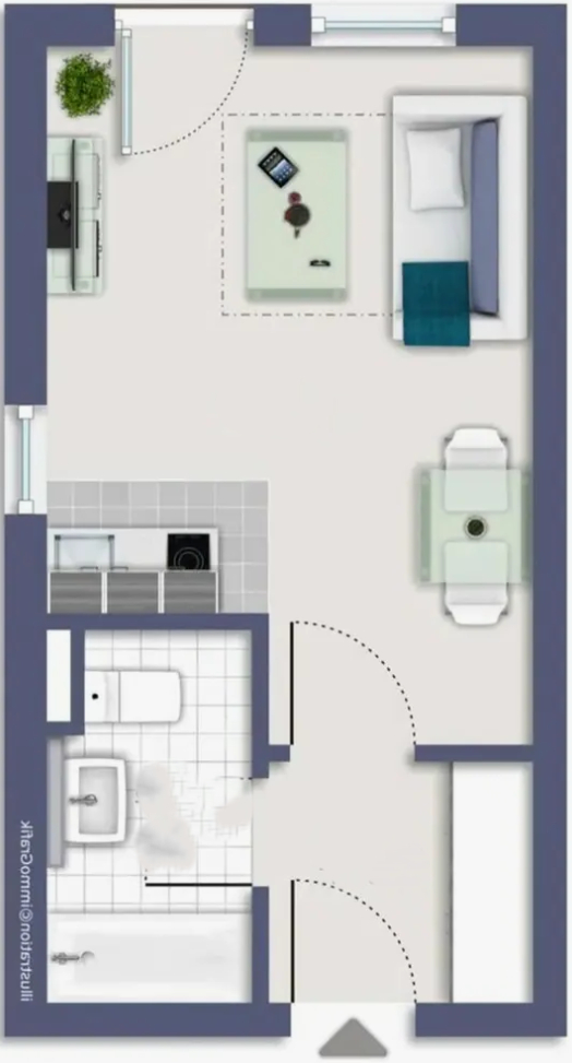 ILLUSTRATION Etagenwohnung Augsburg / G�ggingen