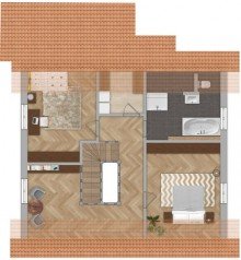 ILLUSTRATION DG  Sch�nes Wohnen auf dem Land  - dieses chice Haus begeistert