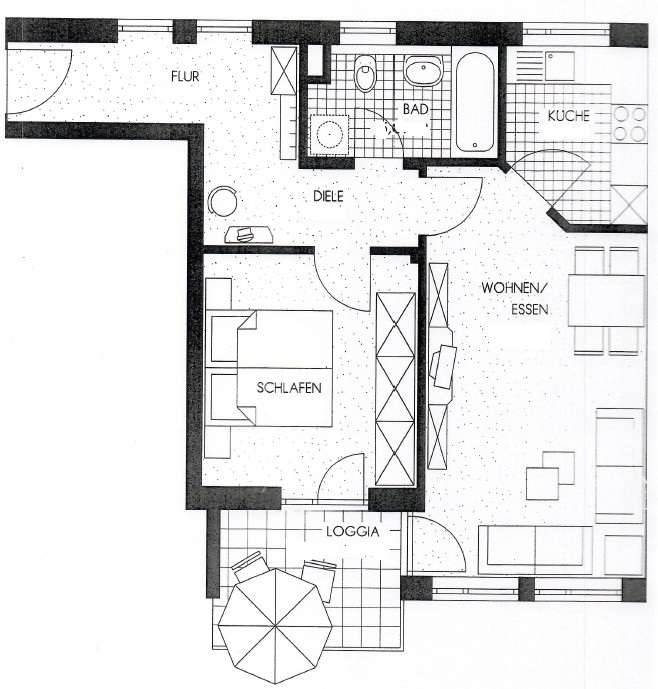 Grundriss Etagenwohnung Augsburg