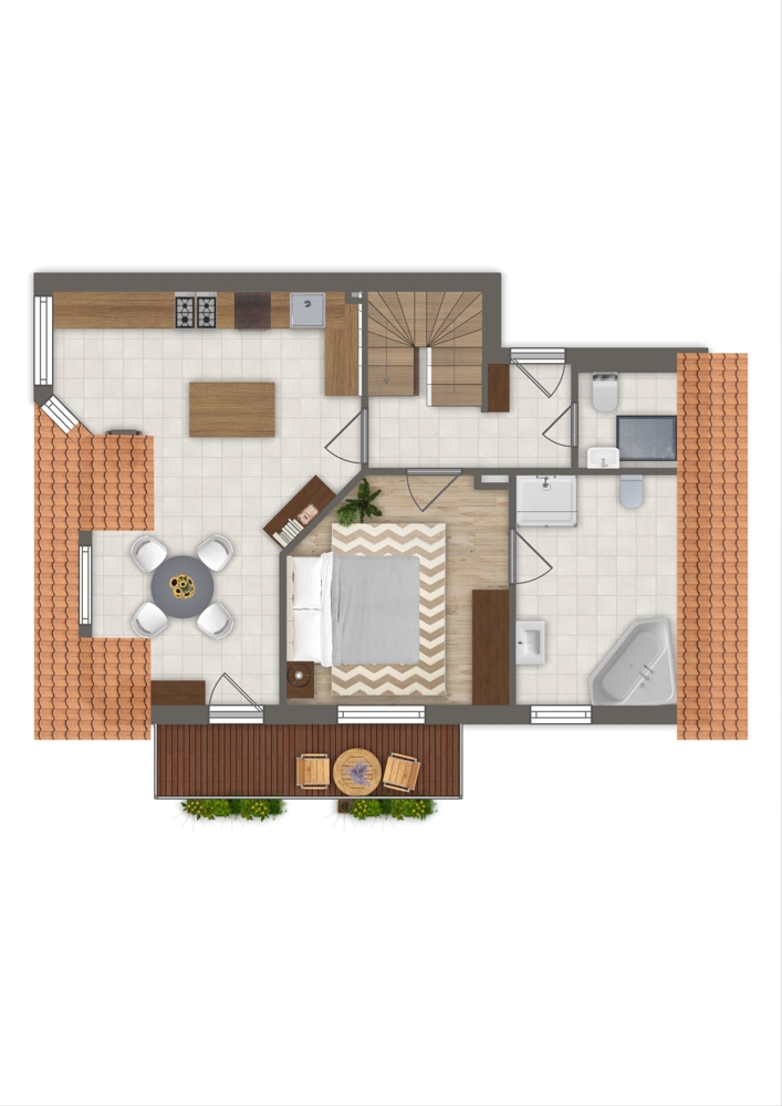 ILLUSTRATION 1.OG Maisonettewohnung Stadtbergen / Deuringen