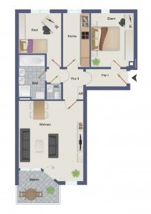 ILLUSTRATION 3 ZKB, Balkon inklusive TG-Stellplatz nahe Lech zu verkaufen