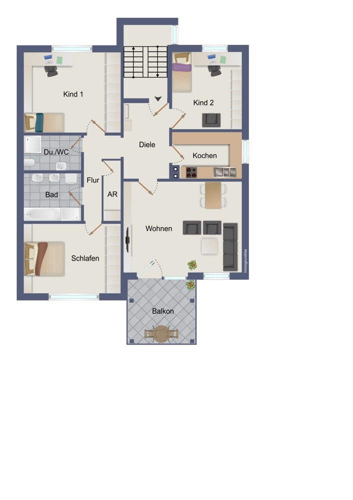 ILLUSTRATION WE2 Mehrfamilienhaus Augsburg