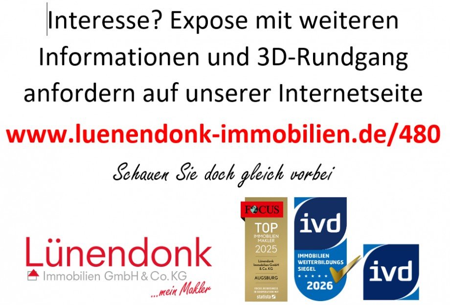 Expose und 3D-Rundgang anfordern Etagenwohnung Aystetten