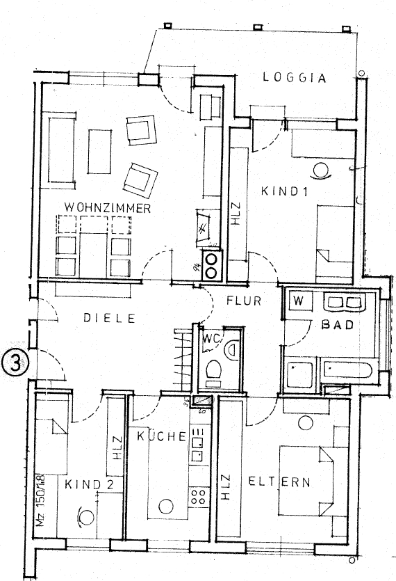 Grundriss Etagenwohnung Aystetten