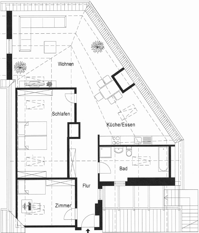 Grundriss WE 7 Dachgeschosswohnung Augsburg