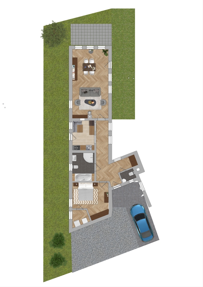 ILLUSTRATION Einfamilienhaus Augsburg