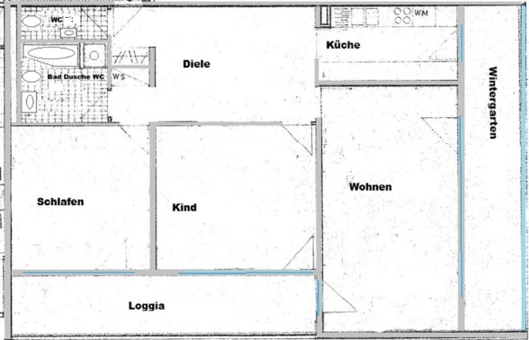 Grundriss Etagenwohnung Augsburg
