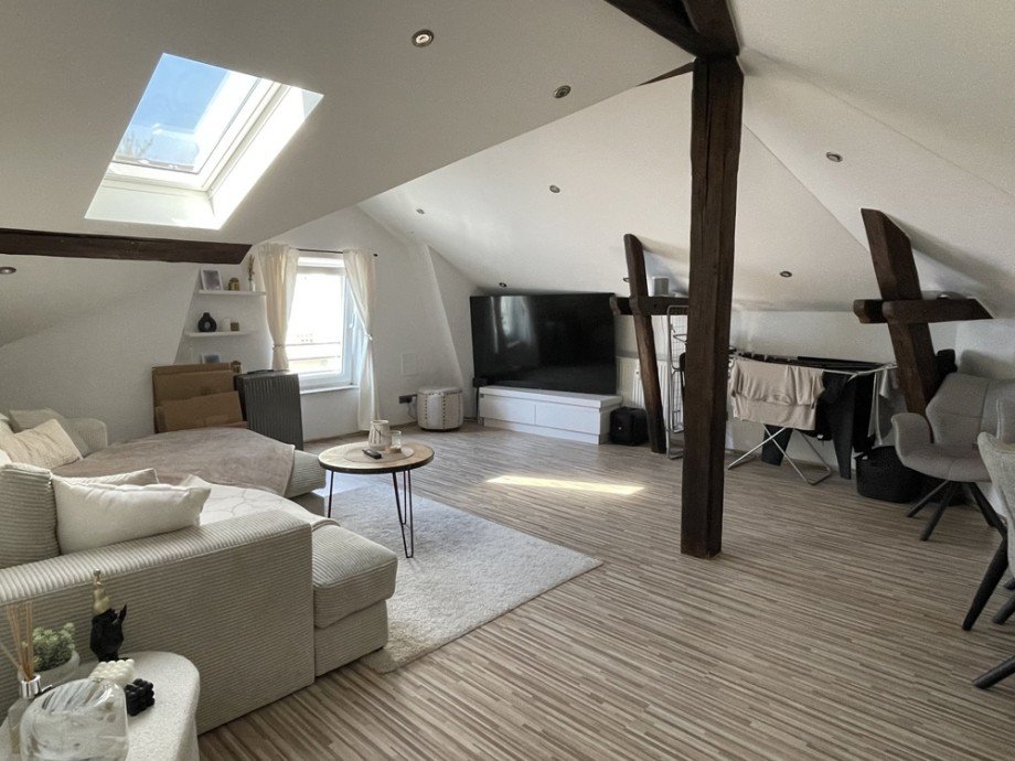 Wohnzimmer Dachgeschosswohnung Augsburg